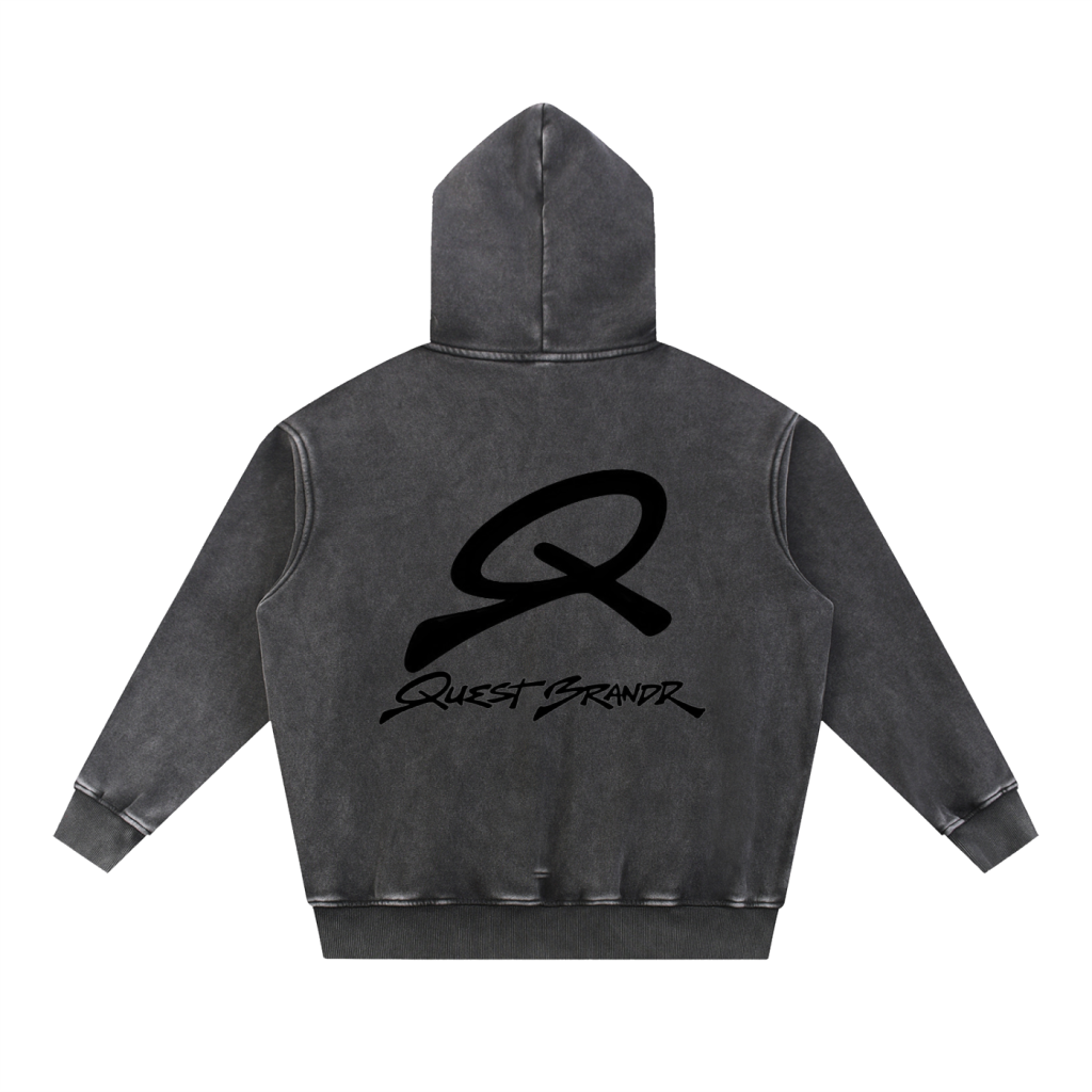 Quest Brandd washed hoodie